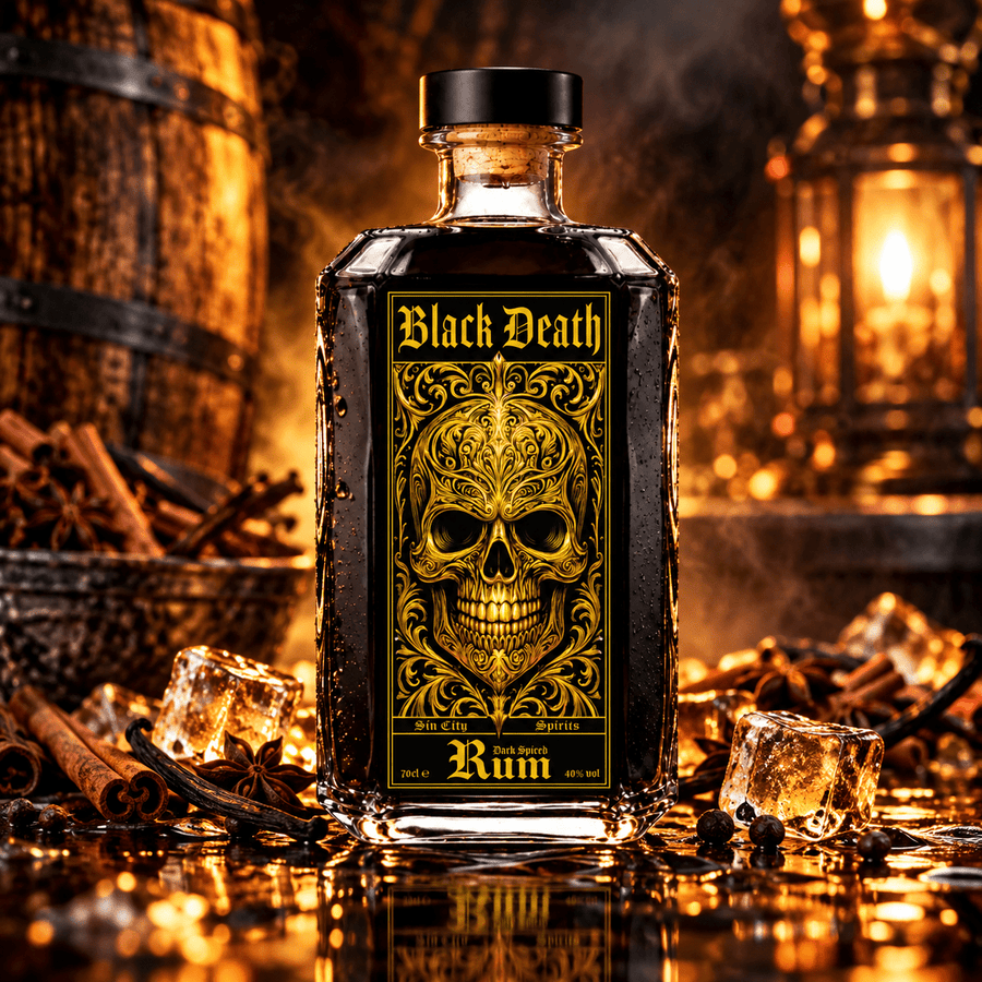 BLACK DEATH Dark Spiced Rum - Ultra Premium Spirits - SIN CITY SPIRITS