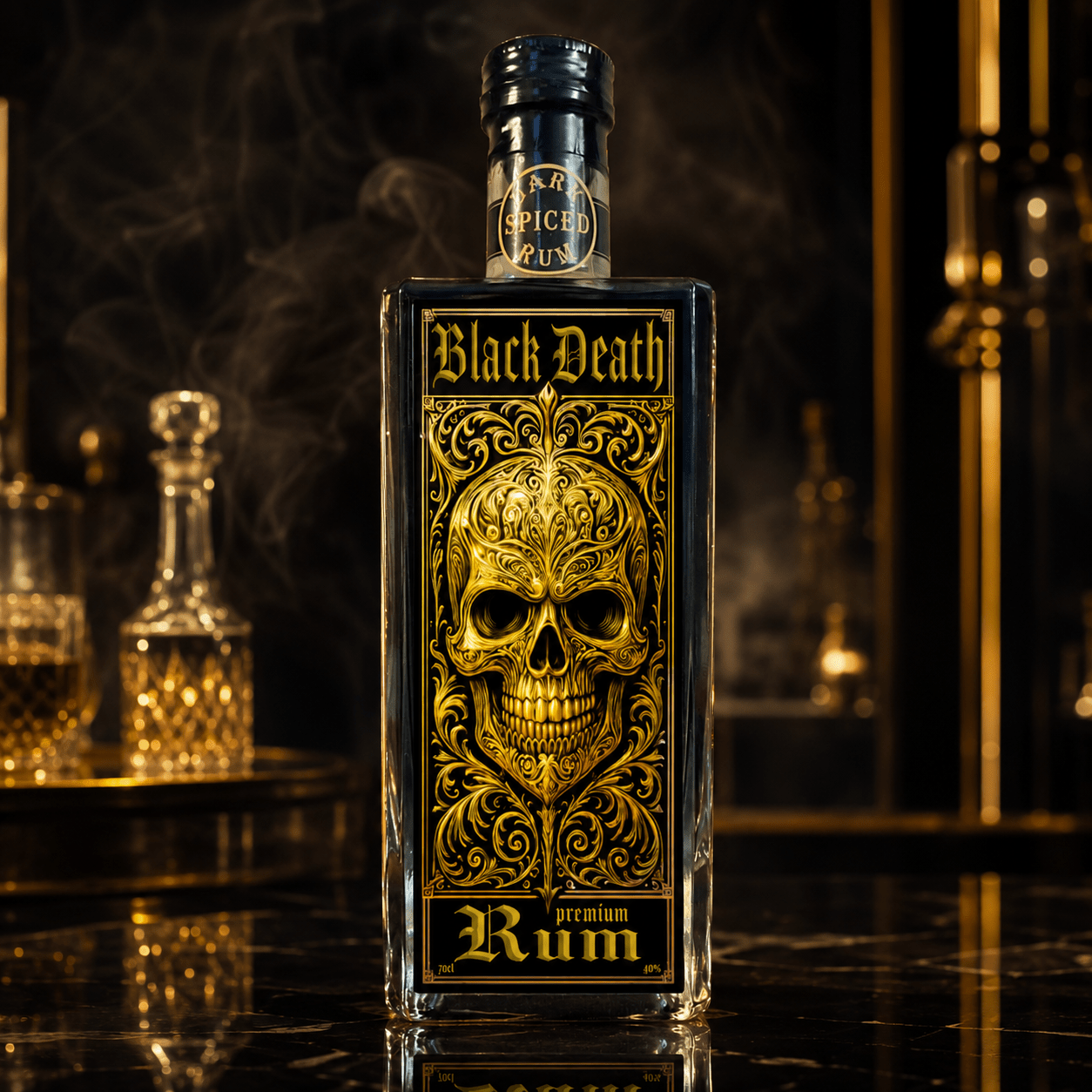 BLACK DEATH Dark Spiced Rum - Ultra Premium Spirits - SIN CITY SPIRITS