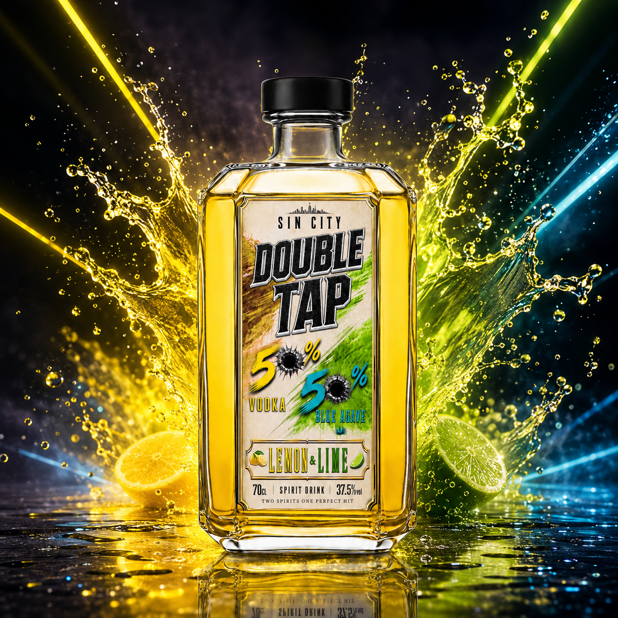DOUBLE TAP Lemon & Lime – Vodka & Blue Agave - Ultra Premium Spirits - SIN CITY SPIRITS