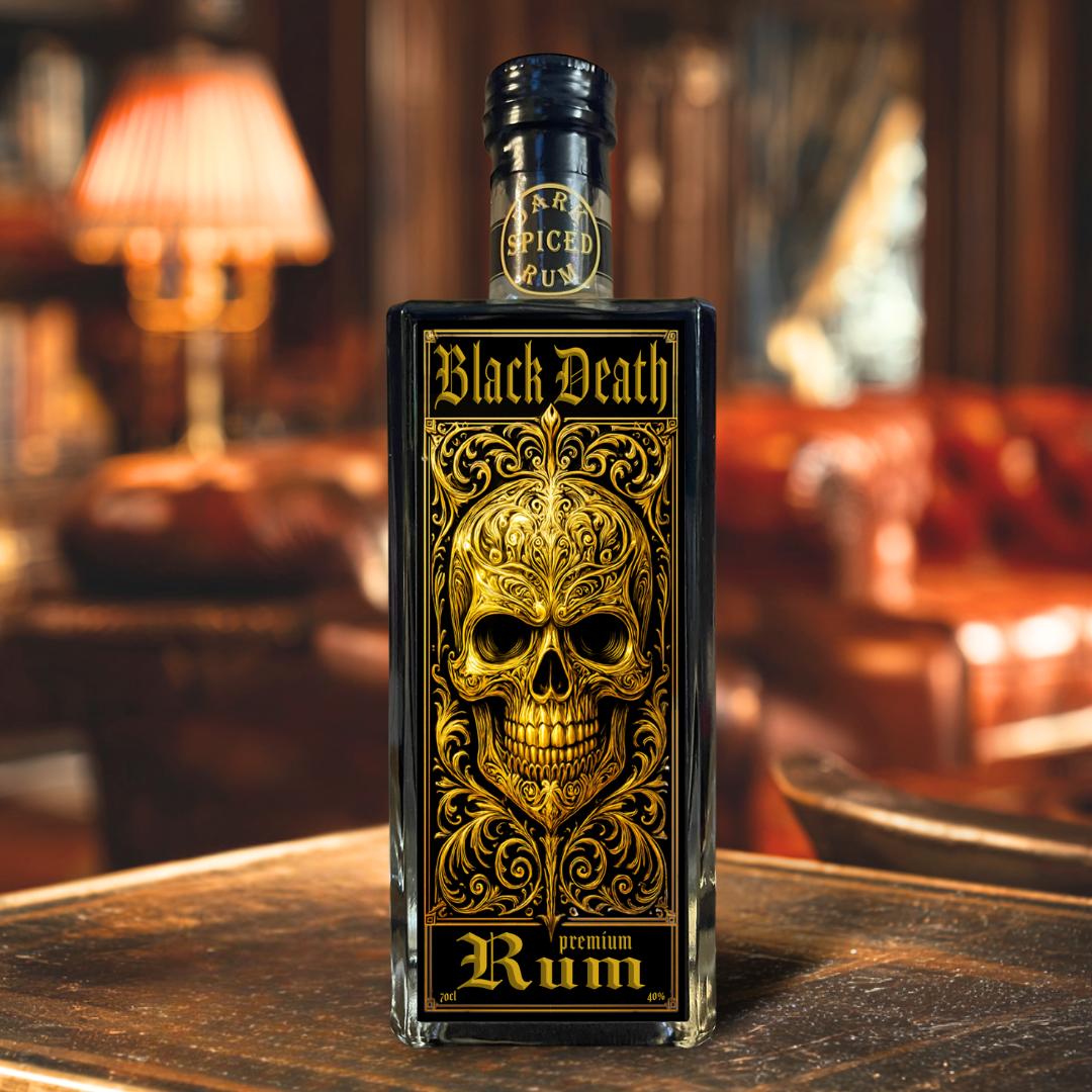 BLACK DEATH Dark Spiced Rum by SIN CITY SPIRITS